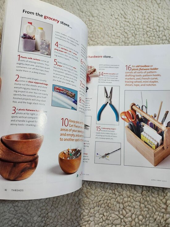 Threads Magazine May 2007 Issue 130 Sewing Patterns Alterations Ribbons Tips - Picture 7 of 8